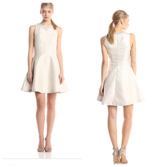 Ted Baker Embellished High Neck Dress 3 (8-10 US)